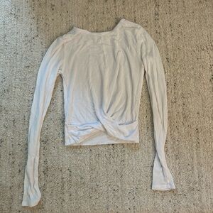 White long sleeve yoga top